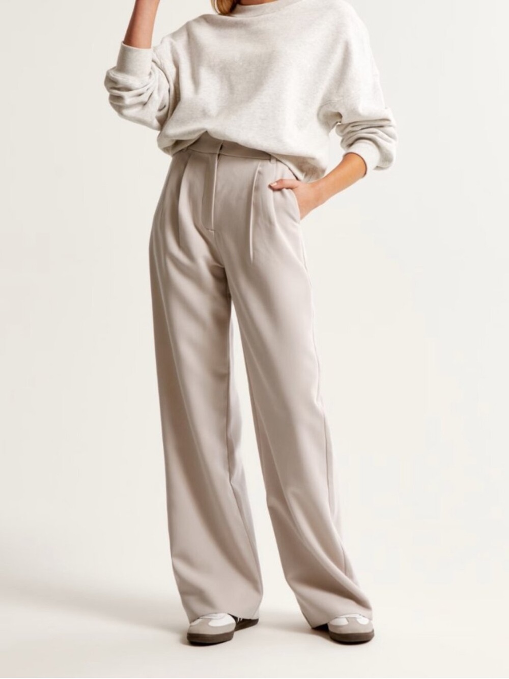 Abercrombie & Fitch Sloane Tailored Wide Leg Pleated Pants Size 28/6